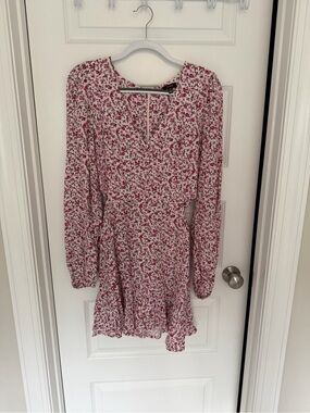AFRM Pink and Red Floral Mini Dress